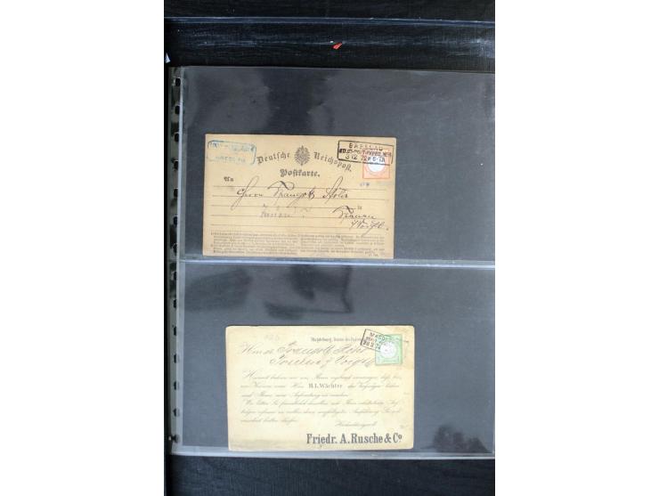 1872/1900, Brustschild bis Kron/Adler, interessanter Posten mit Einzel- und Mehrfachfrankaturen, Auslandspost mit Paketkarten