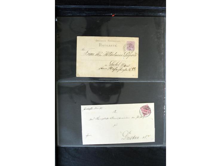 1872/1900, Brustschild bis Kron/Adler, interessanter Posten mit Einzel- und Mehrfachfrankaturen, Auslandspost mit Paketkarten