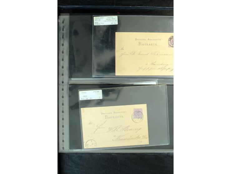 1872/1900, Brustschild bis Kron/Adler, interessanter Posten mit Einzel- und Mehrfachfrankaturen, Auslandspost mit Paketkarten
