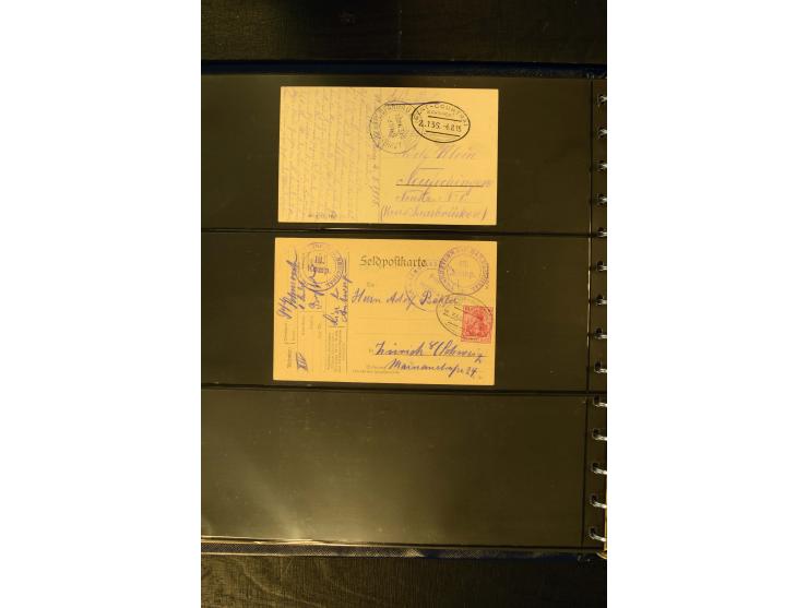 1900/1920, kleine Sammlung "Oval-Stempel" der Bahn-, Schiffs- und Luftpost mit ca. 30 Briefen, Karten und Ganzsachen sowie we