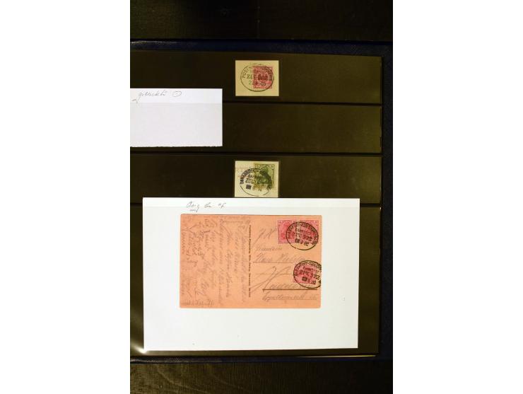 1900/1920, kleine Sammlung "Oval-Stempel" der Bahn-, Schiffs- und Luftpost mit ca. 30 Briefen, Karten und Ganzsachen sowie we