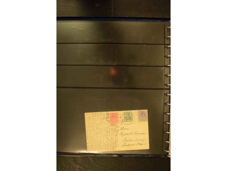 1900/1920, kleine Sammlung "Oval-Stempel" der Bahn-, Schiffs- und Luftpost mit ca. 30 Briefen, Karten und Ganzsachen sowie we