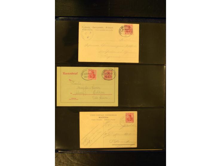 1900/1920, kleine Sammlung "Oval-Stempel" der Bahn-, Schiffs- und Luftpost mit ca. 30 Briefen, Karten und Ganzsachen sowie we