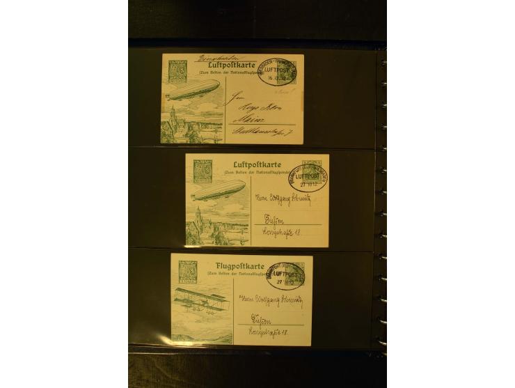 1900/1920, kleine Sammlung "Oval-Stempel" der Bahn-, Schiffs- und Luftpost mit ca. 30 Briefen, Karten und Ganzsachen sowie we