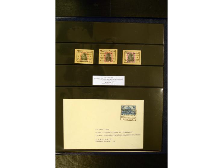 1900/1920, kleine Sammlung "Oval-Stempel" der Bahn-, Schiffs- und Luftpost mit ca. 30 Briefen, Karten und Ganzsachen sowie we