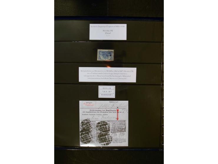 1900/1920, kleine Sammlung "Oval-Stempel" der Bahn-, Schiffs- und Luftpost mit ca. 30 Briefen, Karten und Ganzsachen sowie we