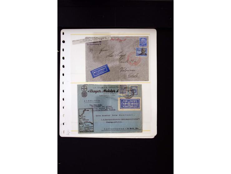 1912/37 (ca.), 34 Briefe und Karten, meist Flugpost, dabei bessere Frankaturen wie Mi.-Nr. 57 und 496-98