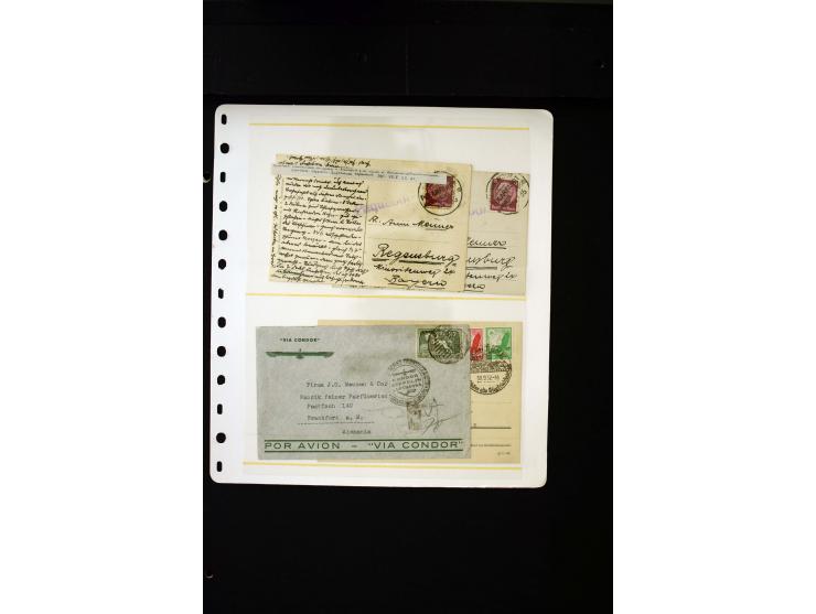 1912/37 (ca.), 34 Briefe und Karten, meist Flugpost, dabei bessere Frankaturen wie Mi.-Nr. 57 und 496-98