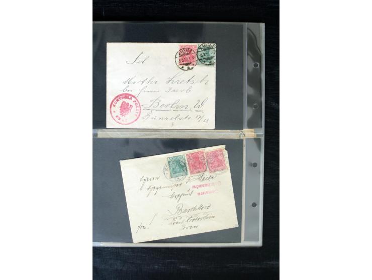 1919/1920, interessante Sammlung mit Germania-Verwendungen im Gebiet Posen, dabei Mischfrankaturen mit Polen, R-Briefe und vi