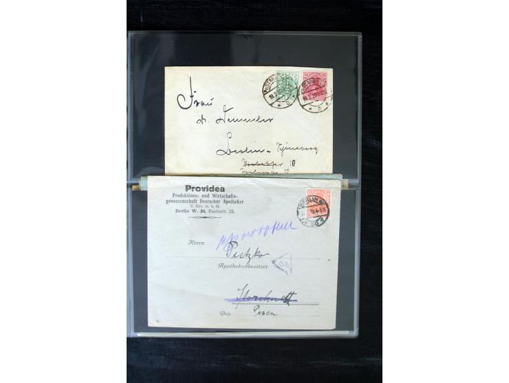 1919/1920, interessante Sammlung mit Germania-Verwendungen im Gebiet Posen, dabei Mischfrankaturen mit Polen, R-Briefe und vi