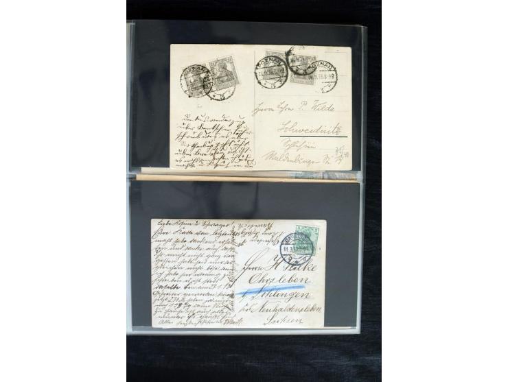 1919/1920, interessante Sammlung mit Germania-Verwendungen im Gebiet Posen, dabei Mischfrankaturen mit Polen, R-Briefe und vi