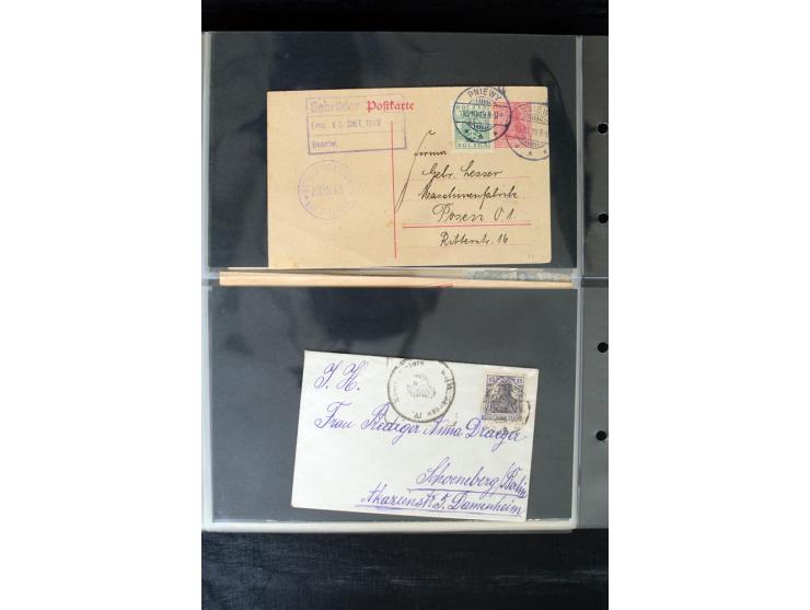 1919/1920, interessante Sammlung mit Germania-Verwendungen im Gebiet Posen, dabei Mischfrankaturen mit Polen, R-Briefe und vi