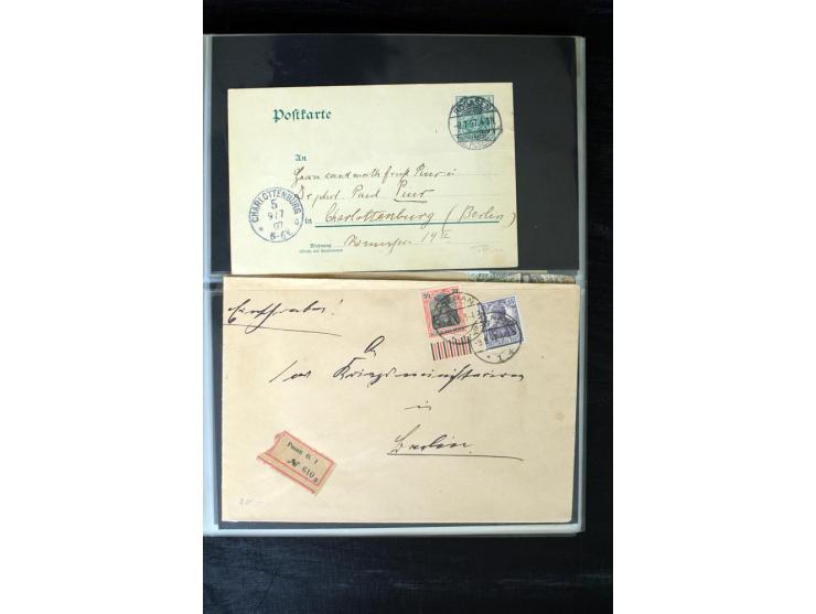 1919/1920, interessante Sammlung mit Germania-Verwendungen im Gebiet Posen, dabei Mischfrankaturen mit Polen, R-Briefe und vi