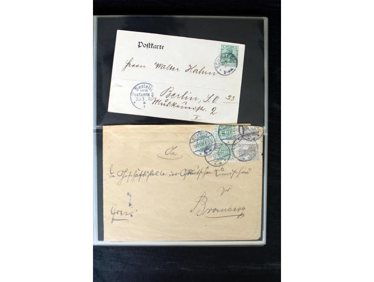1919/1920, interessante Sammlung mit Germania-Verwendungen im Gebiet Posen, dabei Mischfrankaturen mit Polen, R-Briefe und vi