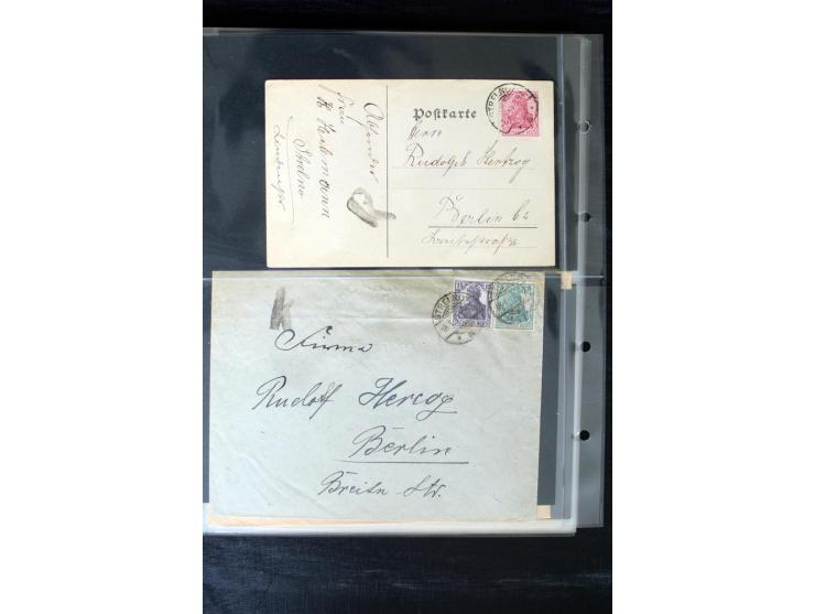 1919/1920, interessante Sammlung mit Germania-Verwendungen im Gebiet Posen, dabei Mischfrankaturen mit Polen, R-Briefe und vi