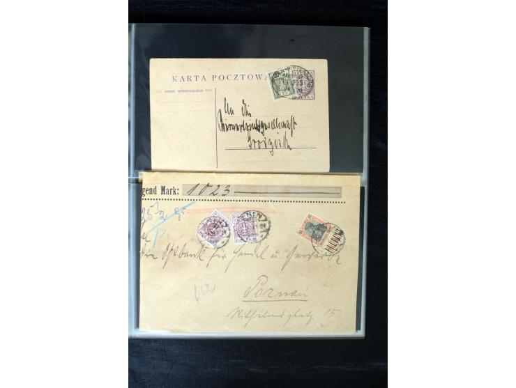 1919/1920, interessante Sammlung mit Germania-Verwendungen im Gebiet Posen, dabei Mischfrankaturen mit Polen, R-Briefe und vi