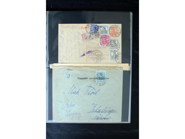 1919/1920, interessante Sammlung mit Germania-Verwendungen im Gebiet Posen, dabei Mischfrankaturen mit Polen, R-Briefe und vi
