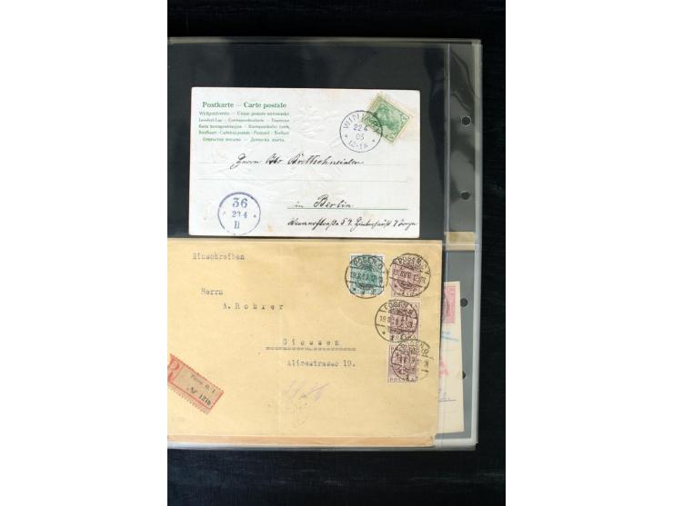 1919/1920, interessante Sammlung mit Germania-Verwendungen im Gebiet Posen, dabei Mischfrankaturen mit Polen, R-Briefe und vi
