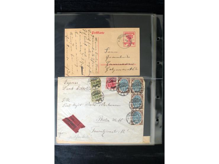 1919/1920, interessante Sammlung mit Germania-Verwendungen im Gebiet Posen, dabei Mischfrankaturen mit Polen, R-Briefe und vi