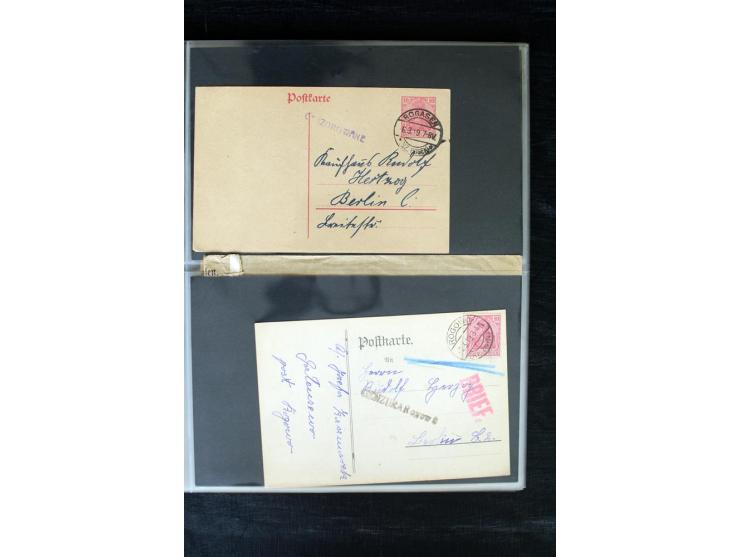 1919/1920, interessante Sammlung mit Germania-Verwendungen im Gebiet Posen, dabei Mischfrankaturen mit Polen, R-Briefe und vi