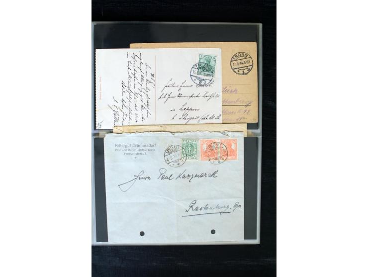 1919/1920, interessante Sammlung mit Germania-Verwendungen im Gebiet Posen, dabei Mischfrankaturen mit Polen, R-Briefe und vi