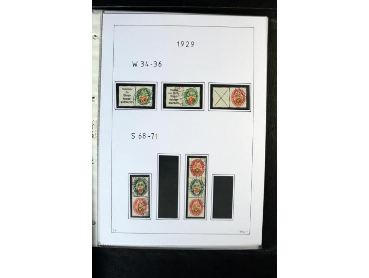 1912/41, gestempelte Sammlung mit vielen guten Kombinationen, Infla teils signiert, aber auch mit fraglichen Stempeln
