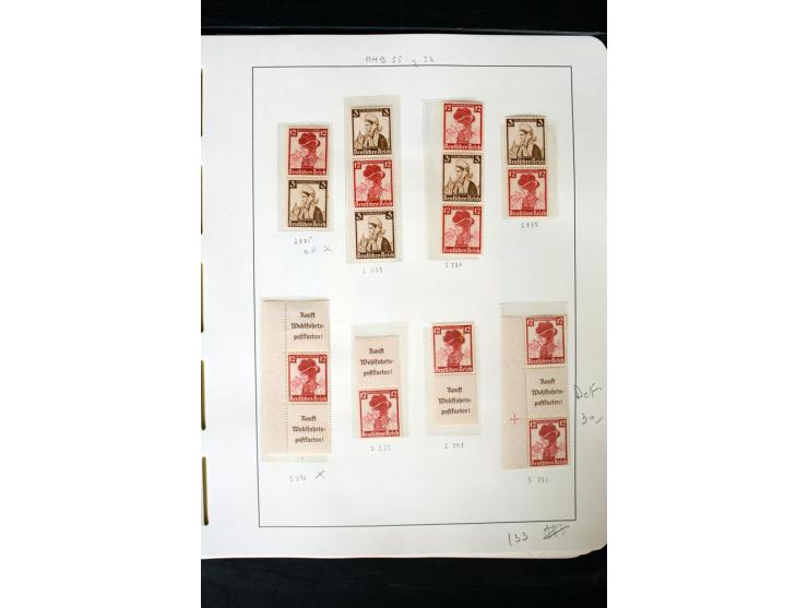 1913/41, ungebrauchte und postfrische Sammlung mit vielen besseren Werten dabei u.a. Mi.-Nr. S1.16, W1 und W4, W11, S35 und H