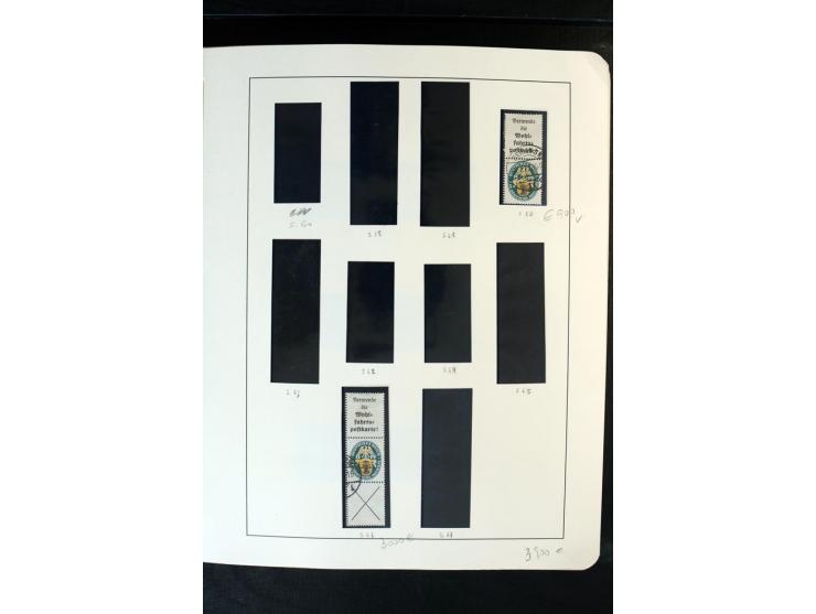 1914/41, gestempelte Sammlung mit vielen besseren Werten, dabei u.a. Mi.-Nr. W.1.3, S 2.25, W2.4, W2.5, W2.8, W2.17 und W31, 