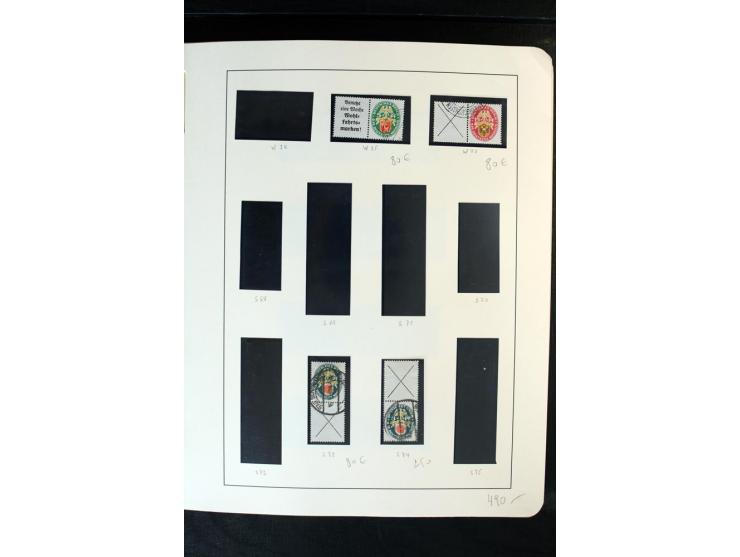 1914/41, gestempelte Sammlung mit vielen besseren Werten, dabei u.a. Mi.-Nr. W.1.3, S 2.25, W2.4, W2.5, W2.8, W2.17 und W31, 