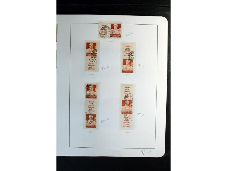 1914/41, gestempelte Sammlung mit vielen besseren Werten, dabei u.a. Mi.-Nr. W.1.3, S 2.25, W2.4, W2.5, W2.8, W2.17 und W31, 