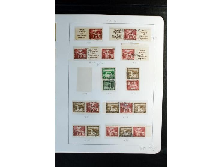 1914/41, gestempelte Sammlung mit vielen besseren Werten, dabei u.a. Mi.-Nr. W.1.3, S 2.25, W2.4, W2.5, W2.8, W2.17 und W31, 