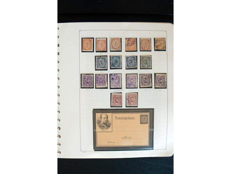 1886/1900, postfrische, ungebrauchte und gestempelte umfangreiche Sammlung von Aachen bis Zwickau, dabei viele gute Ausgaben 