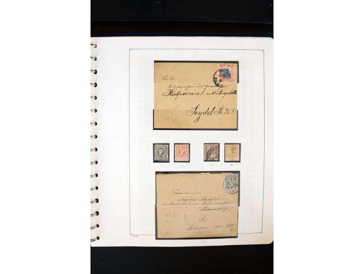 1886/1900, postfrische, ungebrauchte und gestempelte umfangreiche Sammlung von Aachen bis Zwickau, dabei viele gute Ausgaben 