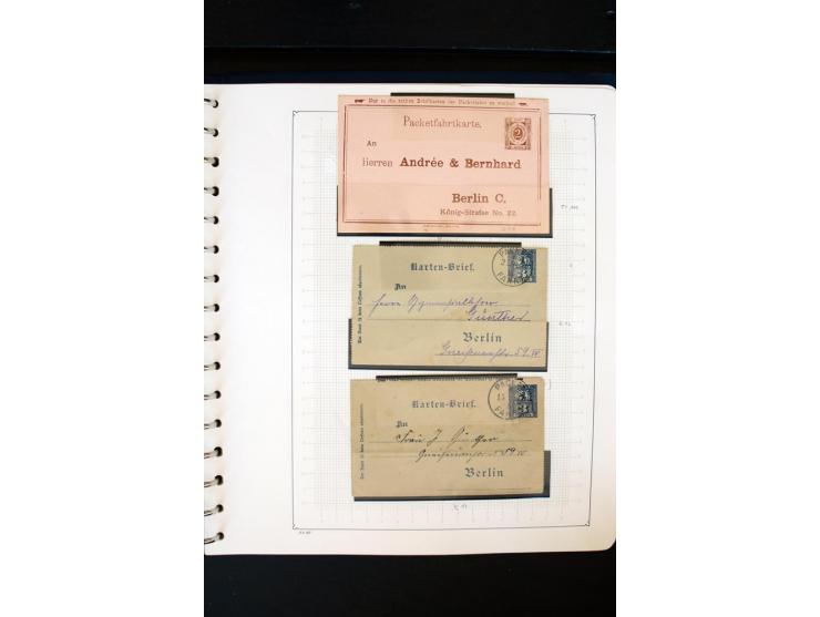 1886/1900, postfrische, ungebrauchte und gestempelte umfangreiche Sammlung von Aachen bis Zwickau, dabei viele gute Ausgaben 
