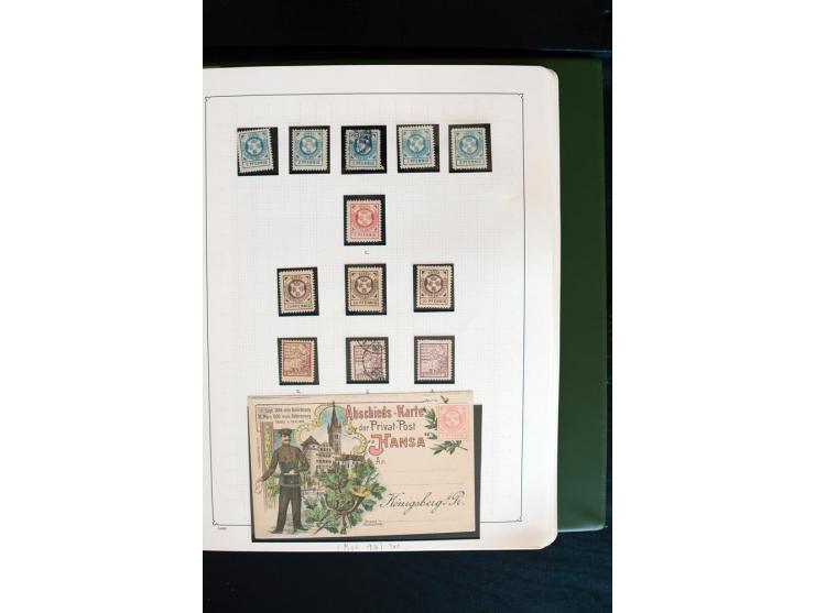 1886/1900, postfrische, ungebrauchte und gestempelte umfangreiche Sammlung von Aachen bis Zwickau, dabei viele gute Ausgaben 