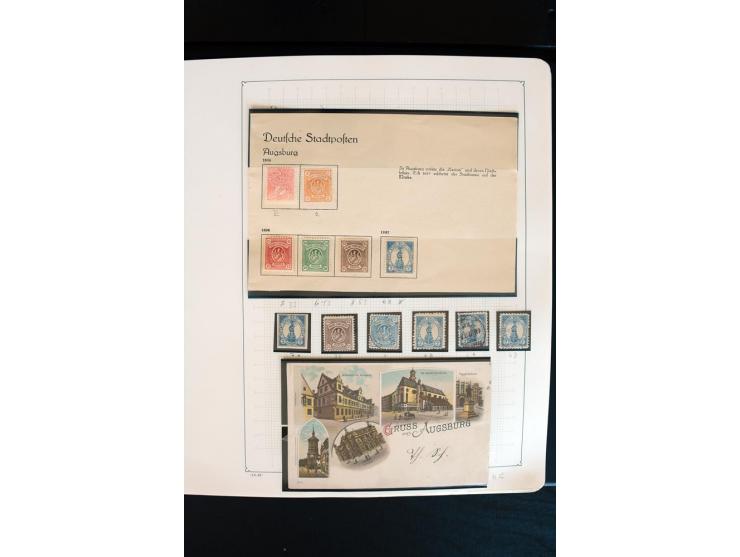 1886/1900, postfrische, ungebrauchte und gestempelte umfangreiche Sammlung von Aachen bis Zwickau, dabei viele gute Ausgaben 