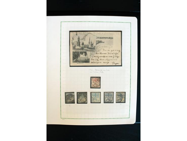 1886/1900, postfrische, ungebrauchte und gestempelte umfangreiche Sammlung von Aachen bis Zwickau, dabei viele gute Ausgaben 