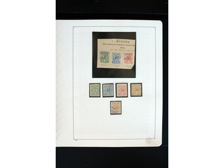 1886/1900, postfrische, ungebrauchte und gestempelte umfangreiche Sammlung von Aachen bis Zwickau, dabei viele gute Ausgaben 