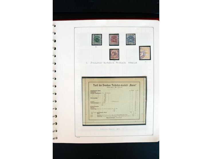1886/1900, postfrische, ungebrauchte und gestempelte umfangreiche Sammlung von Aachen bis Zwickau, dabei viele gute Ausgaben 