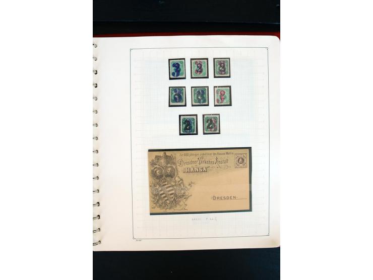 1886/1900, postfrische, ungebrauchte und gestempelte umfangreiche Sammlung von Aachen bis Zwickau, dabei viele gute Ausgaben 
