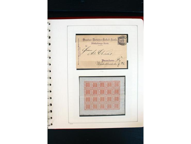 1886/1900, postfrische, ungebrauchte und gestempelte umfangreiche Sammlung von Aachen bis Zwickau, dabei viele gute Ausgaben 