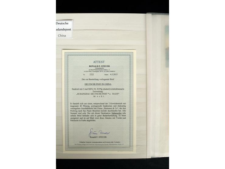 China bis Togo, hochinteressante Sammlung dabei China Mi.-Nr. 18(2) auf portogerechtem Bief nach Sao Paulo, Türkei Mi.-Nr. V3