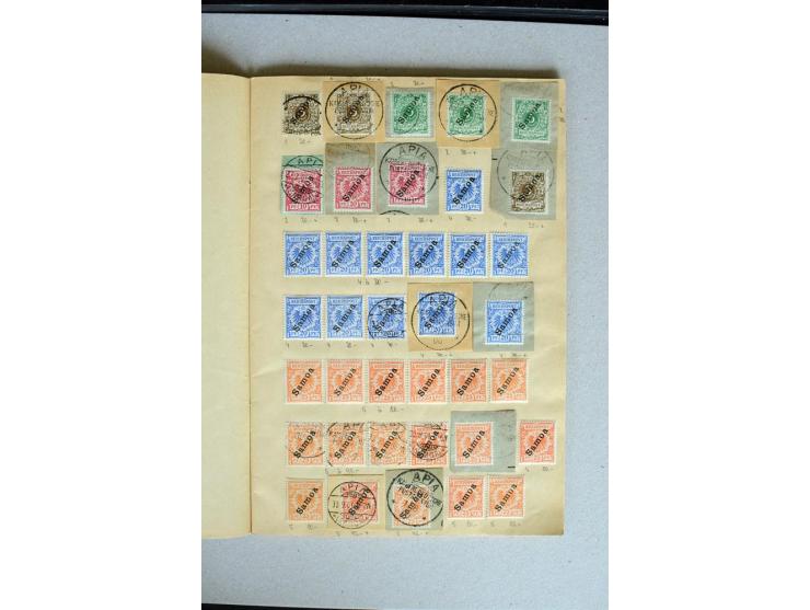 1870/1916 (ca.), altes Lagerheft mit schönem Teil diverser Vorläufer (dabei u.a. 2 M. mit Stempel "ZANZIBAR") sowie Ausgaben 
