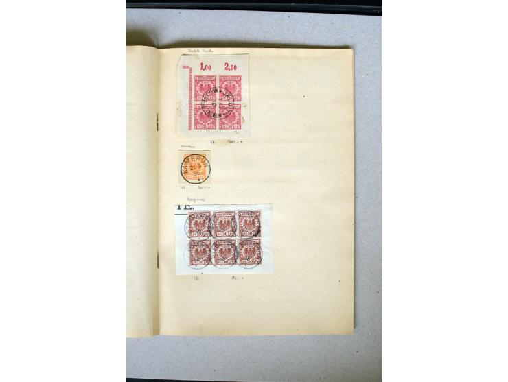 1870/1916 (ca.), altes Lagerheft mit schönem Teil diverser Vorläufer (dabei u.a. 2 M. mit Stempel "ZANZIBAR") sowie Ausgaben 