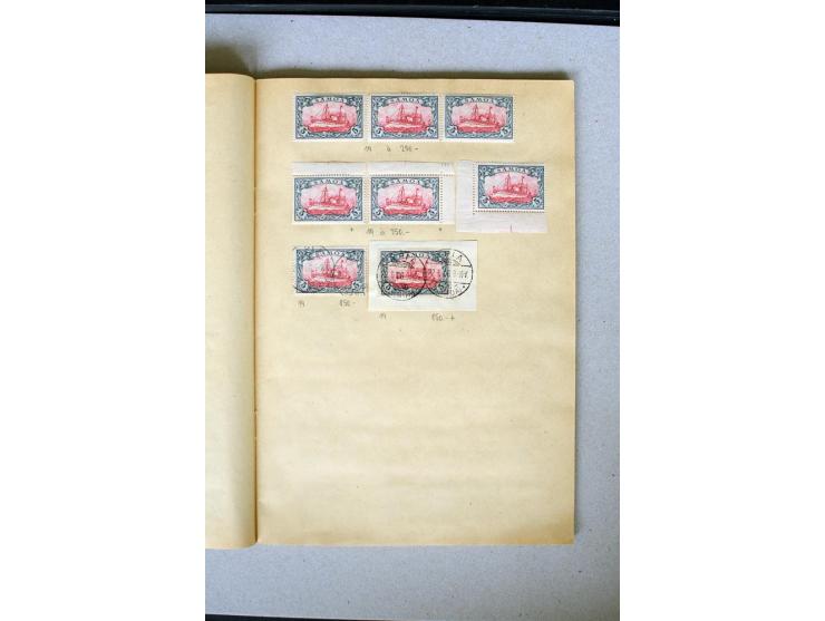 1870/1916 (ca.), altes Lagerheft mit schönem Teil diverser Vorläufer (dabei u.a. 2 M. mit Stempel "ZANZIBAR") sowie Ausgaben 