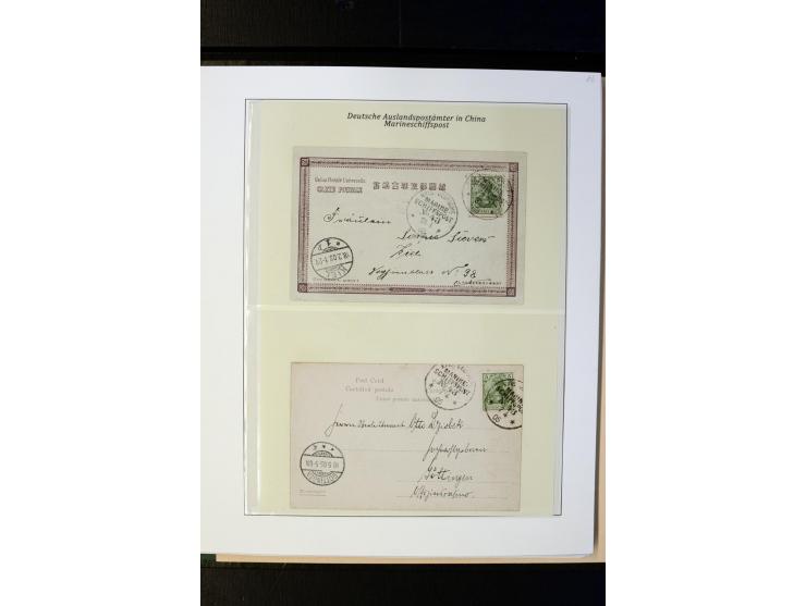 1898/1912, interessante Sammlung "Marineschiffspost in China und Kiautschou" mit über 50 Briefen und Karten, dabei u.a. frühe