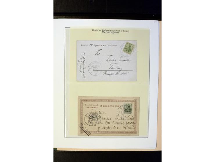 1898/1912, interessante Sammlung "Marineschiffspost in China und Kiautschou" mit über 50 Briefen und Karten, dabei u.a. frühe