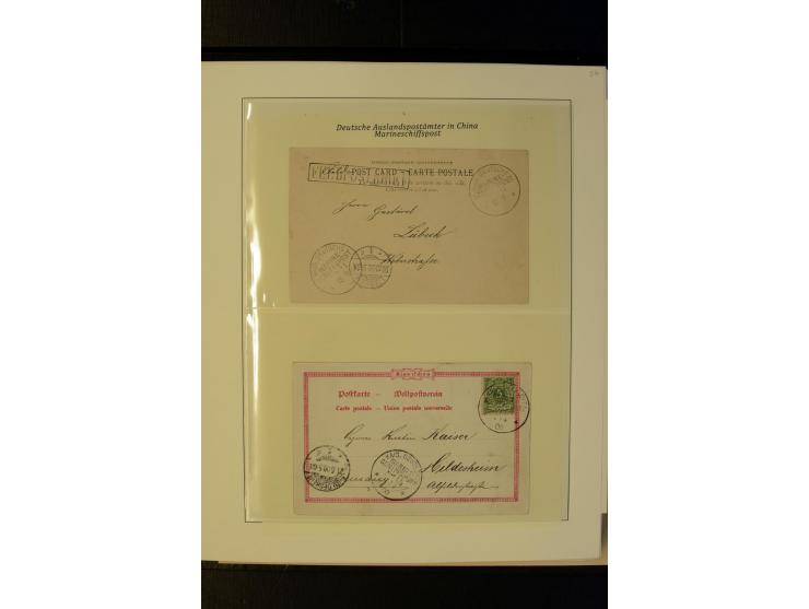 1898/1912, interessante Sammlung "Marineschiffspost in China und Kiautschou" mit über 50 Briefen und Karten, dabei u.a. frühe