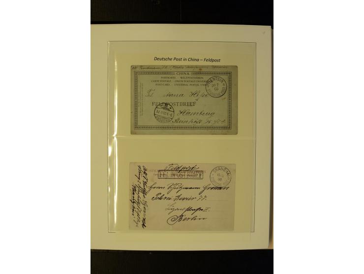 1900/1902, interessante Sammlung "Feldpost" mit ca. 50 Briefen und Karten, dabei verschiedene Stempel mit besseren, interessa