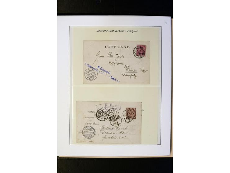 1900/1902, interessante Sammlung "Feldpost" mit ca. 50 Briefen und Karten, dabei verschiedene Stempel mit besseren, interessa